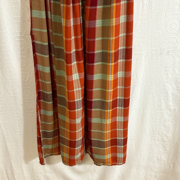 UO Urban Outfitters‎ Monica Red Check Midi Dress Size Small EUC - Picture 6 of 12